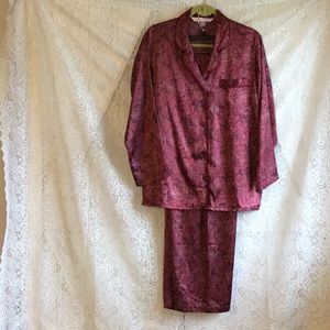 Victoria’s Secret, satin pajamas.